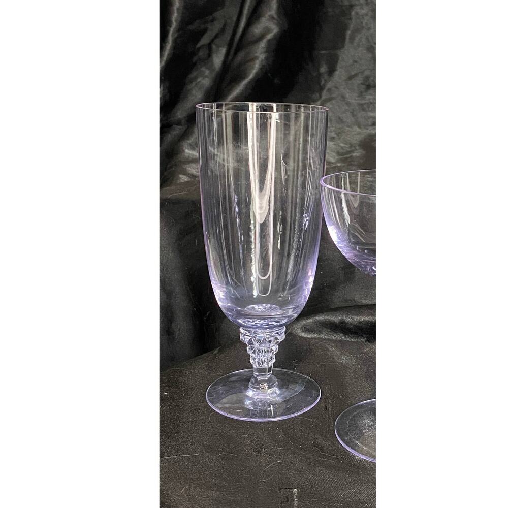 Vintage Iced Tea Stem 1962 Tiffin-Franciscan Twilight Blue OPTIC  For 1 Glass